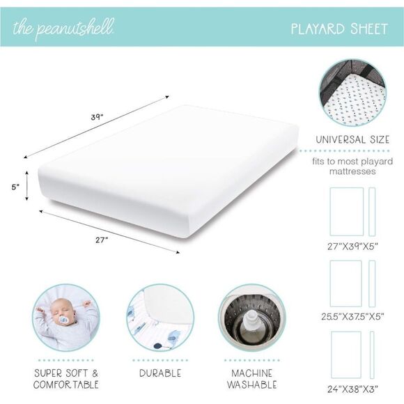 Used but in great condition- the peanutshell rose play yard pack and play sheet - Picture 4 of 4